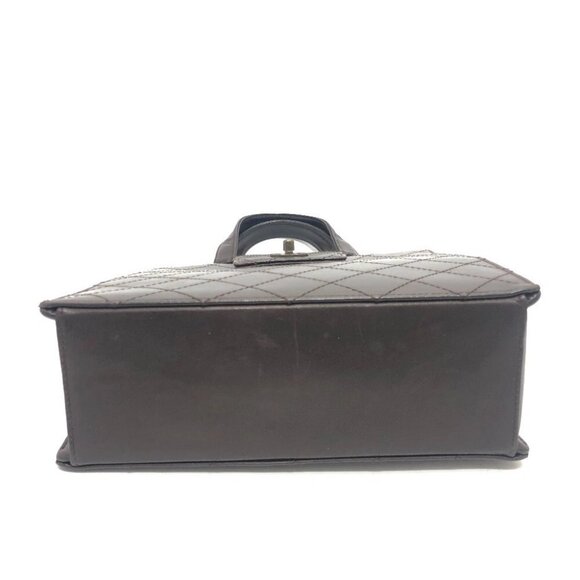 CHANEL Matelasse Turn lock Handbag Bag Backpack Hand Bag Calfskin Brown - Picture 4 of 13